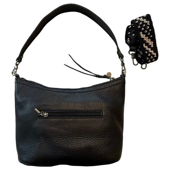 EUC The Sak Jasmine Small Hobo Bag Black Leather Everyday Shoulder - Picture 3 of 11